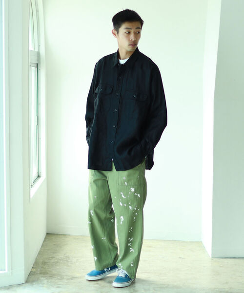 BEAMS/リネンCPOイージーシャツ