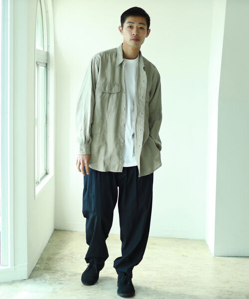 BEAMS/リネンCPOイージーシャツ