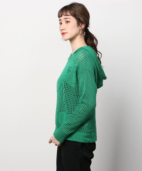 ottod'Ame（オットダム）の「ottod'Ame/オットダム/KNIT PK（ニット/セーター・レディース・ホワイト/グリーン・SMALL）」の3枚目の写真