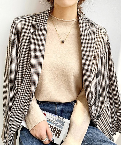 Dita(ディータ)の「【手触りやわらか】スノータッチハーフネックニットトップス(ニット/セーター・レディース・ホワイト/ライトグレー/ブラック/ベージュ/オリーブ/ブルー/ライラック/レモンイエロー・M/L)」の18枚目の写真