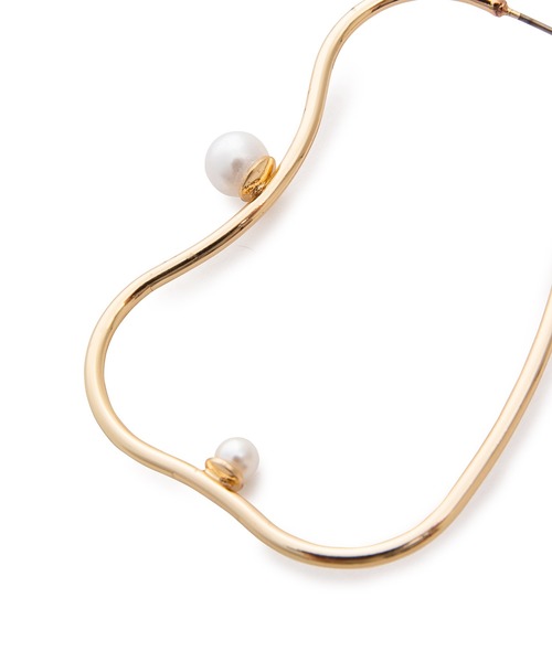 VIS（ビス）の「メタルラインピアス（ピアス（両耳用）・レディース・シルバー/ゴールド/ホワイト・FREE）」の5枚目の写真