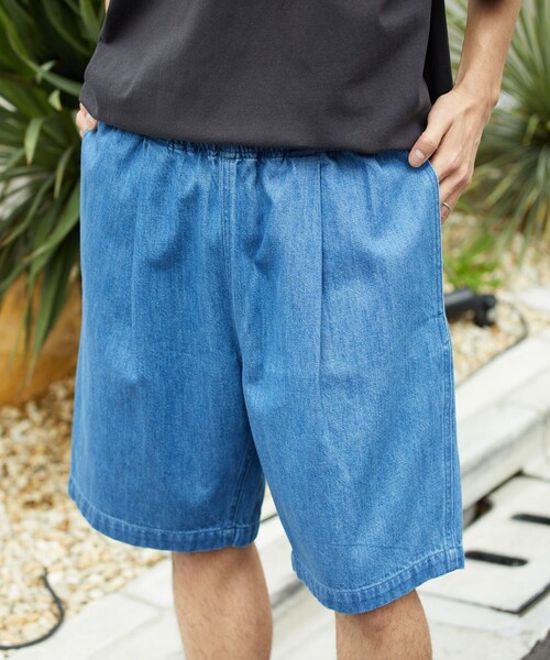 FREAK'S STORE（フリークスストア）の「イージー ショーツ/イージーウェア（その他パンツ・メンズ・ブラック系その他/ブラック系その他2/グレイッシュベージュ/ベージュ系その他/ブルー系その他/ブラック/グレー/ブラウン/ベージュ/グリーン/オリーブ/ネイビー/ダークグレー/サックスブルー/ブルー/ベージュ系その他2・LARGE/SMALL/MEDIUM）」の2枚目の写真