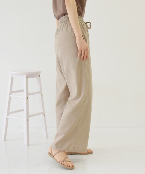 sango（sango）の「コットンリネンワイドパンツ（その他パンツ・レディース・サンドベージュ/モカ/ナチュラル/ライトグリーン・FREE）」の17枚目の写真
