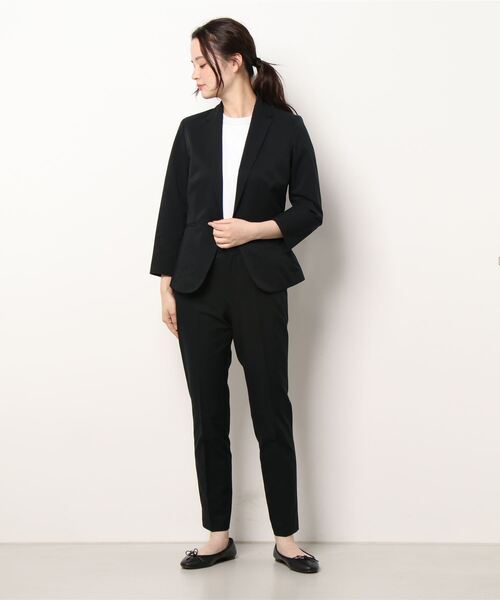 エムエフエディトリアルレディース M F Editorial スーツセット フォーマルスーツ 小物 Women クールドッツ Cool Dots 黒 1ボタン7分袖ジャケット パンツ 黒 M F Editorial エムエフエディトリアル のファッション ビジネスセットアップスーツ スーツセット 安い