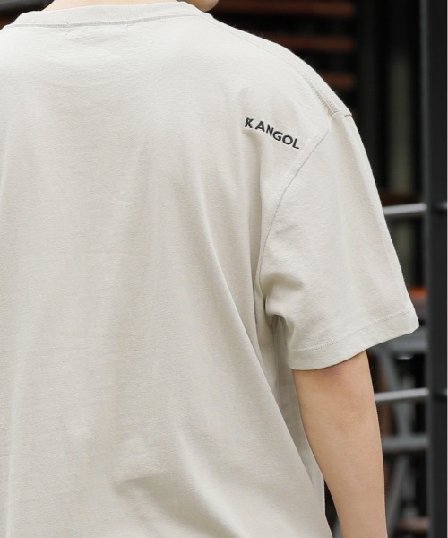 KANGOL(カンゴール)の「KANGOL × A.S.M コラボ 16/- USAコットン オーバーサイズ ロゴ 刺繍 半袖 Tシャツ(Tシャツ/カットソー・メンズ・サックスブルー/ブラック/ブラック系その他/ベージュ/スモークピンク/ホワイト/グレイッシュベージュ/ブラック×ホワイト/ホワイト×ブラック・48/50/52)」の18枚目の写真