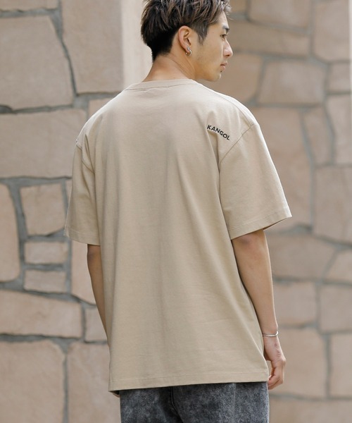 KANGOL(カンゴール)の「KANGOL × A.S.M コラボ 16/- USAコットン オーバーサイズ ロゴ 刺繍 半袖 Tシャツ(Tシャツ/カットソー・メンズ・サックスブルー/ブラック/ブラック系その他/ベージュ/スモークピンク/ホワイト/グレイッシュベージュ/ブラック×ホワイト/ホワイト×ブラック・48/50/52)」の13枚目の写真