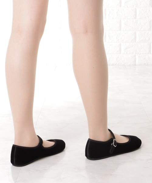 Lace Ladies（レースレディース）の「ストラップ付 ぺたんこ パンプス カンフーシューズ（バレエシューズ・レディース・ブラック系1/ブラック系2・23/24/25/22.5/24.5/23.5）」の16枚目の写真