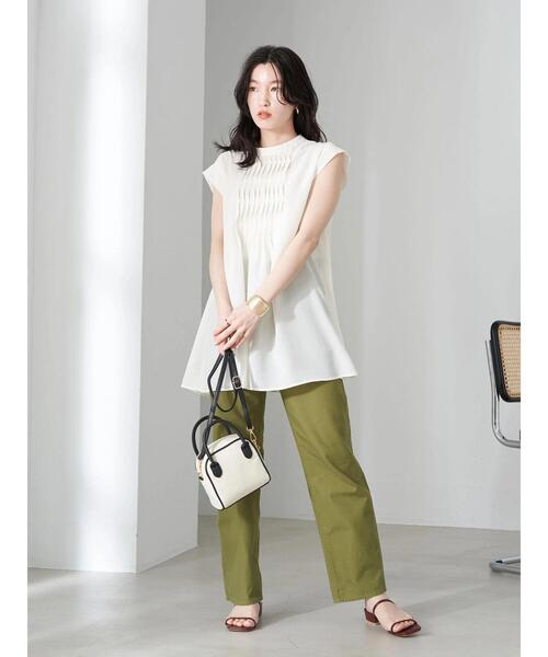 earth music&ecology（アースミュージックアンドエコロジー）の「スクエアキャンバスボストンバッグ（トートバッグ・レディース・ナチュラル・FREE）」の3枚目の写真