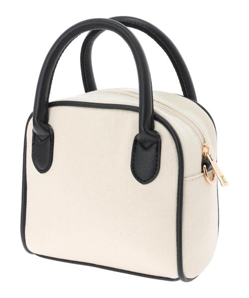 earth music&ecology（アースミュージックアンドエコロジー）の「スクエアキャンバスボストンバッグ（トートバッグ・レディース・ナチュラル・FREE）」の6枚目の写真