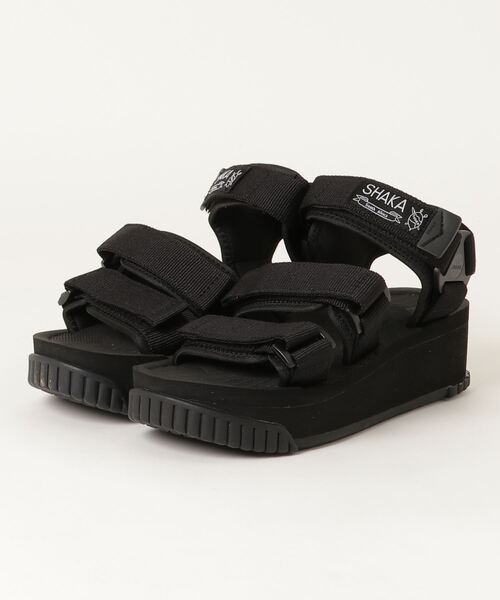 SHAKA（シャカ）の「SHAKA/シャカ  NEO BUNGY PLATFORM / ネオバンジープラットフォーム 厚底 ストラップ サンダル  433105（サンダル・レディース・ベージュ/ブラック・24.0cm/25.0cm/23.0cm）」の2枚目の写真