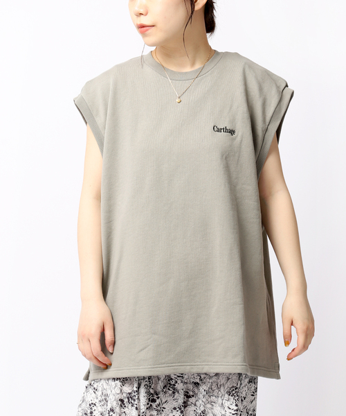 SCREEN STARS(スクリーンスターズ)の「【SCREEN STARS / スクリーンスターズ】ウラケベスト(Tシャツ/カットソー・レディース・チャコールグレー/ブラック/グリーン・FREE)」の3枚目の写真