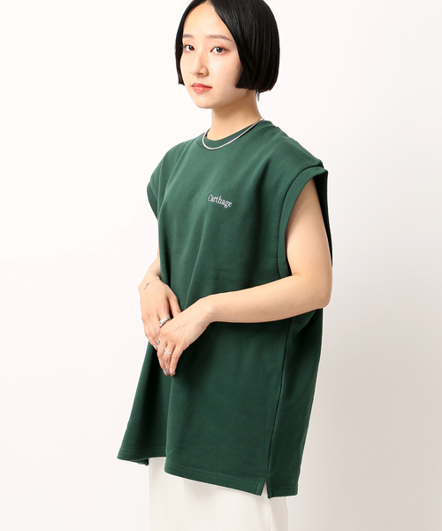 SCREEN STARS(スクリーンスターズ)の「【SCREEN STARS / スクリーンスターズ】ウラケベスト(Tシャツ/カットソー・レディース・チャコールグレー/ブラック/グリーン・FREE)」の1枚目の写真