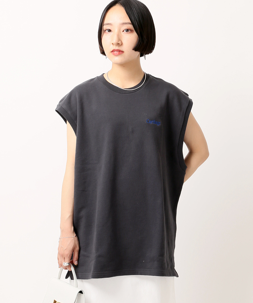 SCREEN STARS(スクリーンスターズ)の「【SCREEN STARS / スクリーンスターズ】ウラケベスト(Tシャツ/カットソー・レディース・チャコールグレー/ブラック/グリーン・FREE)」の4枚目の写真