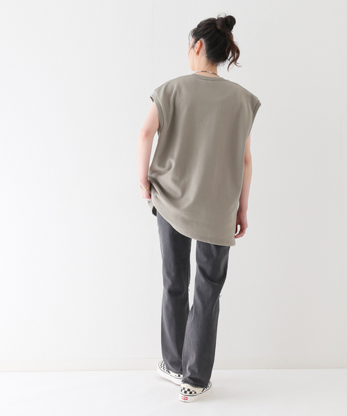 SCREEN STARS(スクリーンスターズ)の「【SCREEN STARS / スクリーンスターズ】ウラケベスト(Tシャツ/カットソー・レディース・チャコールグレー/ブラック/グリーン・FREE)」の22枚目の写真