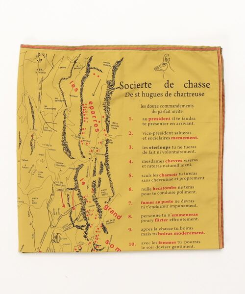 FREAK'S STORE（フリークスストア）の「C&C.P.H.EQUIPEMENT/ シーアンドシーピーエイチイクイップメント Eco Furoshiki cloth（バンダナ/スカーフ・メンズ・オリーブ/オレンジ・ONE SIZE）」の2枚目の写真