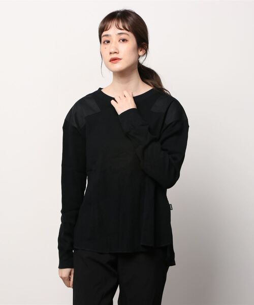 schott（ショット）の「Schott(ショット) Command Thermal/コマンドサーマル（Tシャツ/カットソー・レディース・オフホワイト/ブラック/パープル・FREE）」の2枚目の写真