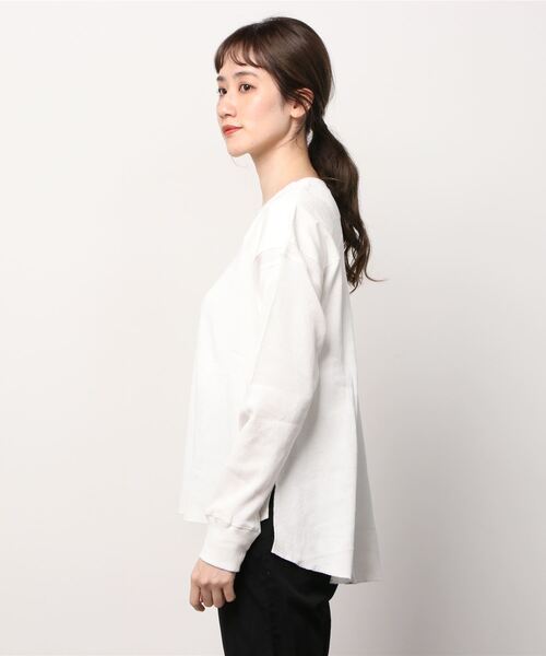 schott（ショット）の「Schott(ショット) Command Thermal/コマンドサーマル（Tシャツ/カットソー・レディース・オフホワイト/ブラック/パープル・FREE）」の4枚目の写真