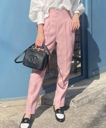 KOBE LETTUCE | ハイウエストタックテーパードパンツ(スラックス)