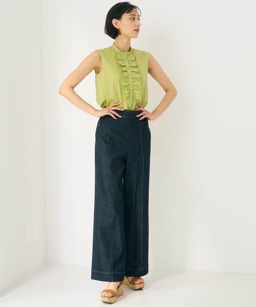 ANAYI（アナイ）の「コットンローンフリルスタンド ブラウス