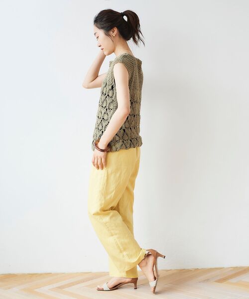 le.coeur blanc（ルクールブラン）の「ハンドクロシェフレンチプルオーバー（ニット/セーター・レディース・カーキオリーブ/アイボリー・38）」の13枚目の写真