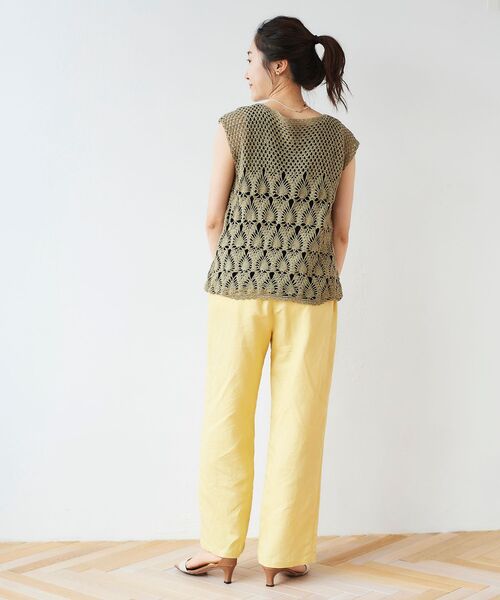 le.coeur blanc（ルクールブラン）の「ハンドクロシェフレンチプルオーバー（ニット/セーター・レディース・カーキオリーブ/アイボリー・38）」の17枚目の写真