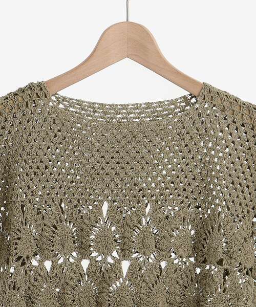 le.coeur blanc（ルクールブラン）の「ハンドクロシェフレンチプルオーバー（ニット/セーター・レディース・カーキオリーブ/アイボリー・38）」の20枚目の写真