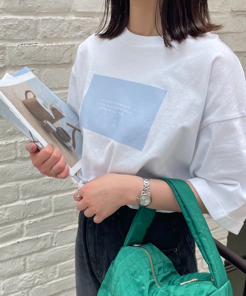 COLONY 2139（コロニートゥーワンスリーナイン）の「20/-OE天竺グラフィックＴ2（Tシャツ/カットソー・レディース・ホワイト系その他2/ホワイト系その他/ホワイト系その他3/ホワイト/ブラック/ブラック系その他3/ブラック系その他2・FREE）」の3枚目の写真