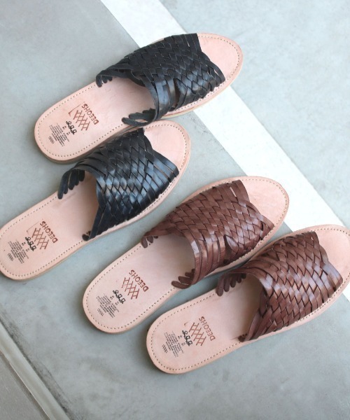 DEEOHS(ディオス)の「【DEEOHS】 ディオス DOS1 SANDAL レザー フラットサンダル メンズ(サンダル・メンズ・チョコ/ブラック・9/8)」の7枚目の写真