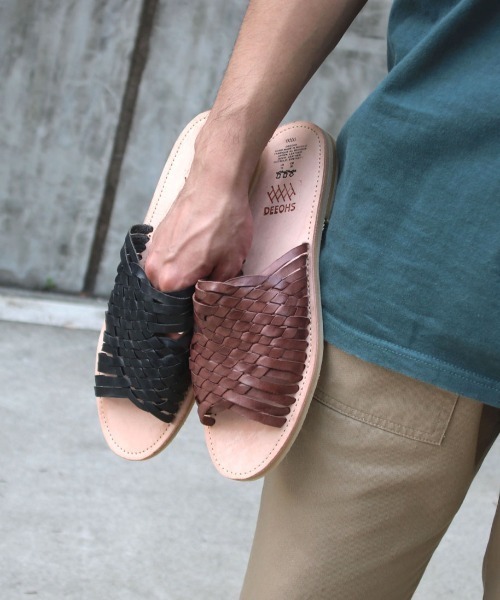 DEEOHS(ディオス)の「【DEEOHS】 ディオス DOS1 SANDAL レザー フラットサンダル メンズ(サンダル・メンズ・チョコ/ブラック・9/8)」の5枚目の写真