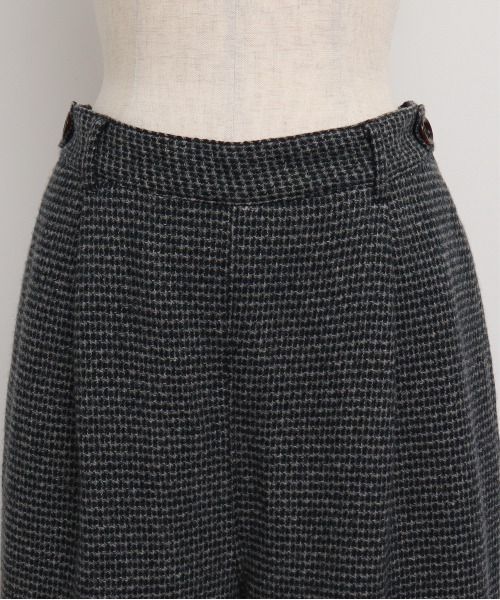 chambre de charme（シャンブルドゥシャーム）の「cdc ウール/リネン plaidチェック ボタンパンツ（その他パンツ・レディース・ネイビー/グレー・FREE）」の10枚目の写真