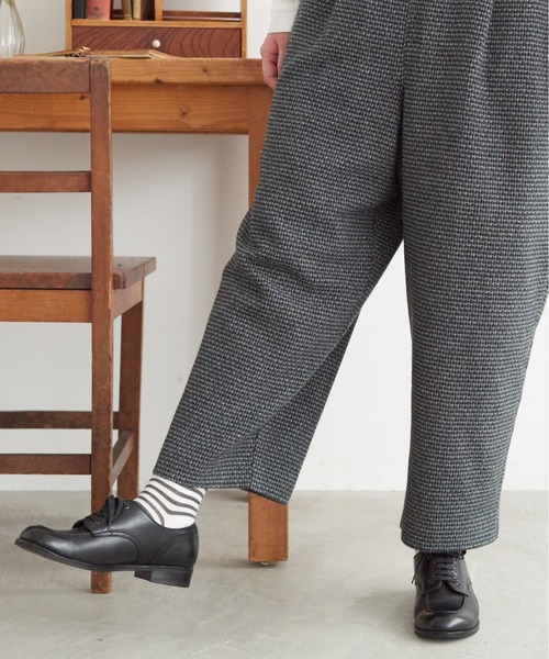 chambre de charme（シャンブルドゥシャーム）の「cdc ウール/リネン plaidチェック ボタンパンツ（その他パンツ・レディース・ネイビー/グレー・FREE）」の22枚目の写真