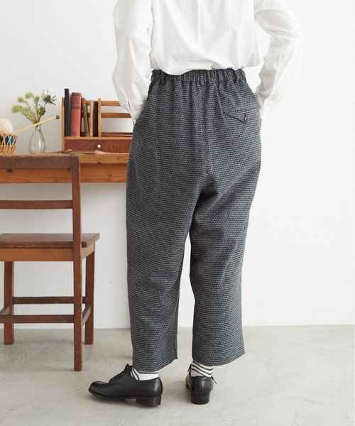 chambre de charme（シャンブルドゥシャーム）の「cdc ウール/リネン plaidチェック ボタンパンツ（その他パンツ・レディース・ネイビー/グレー・FREE）」の16枚目の写真