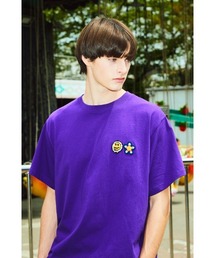 A'GEM/9 × .kom『MISTER CHILD/ミスターチャイルド』DOUBLE LOGO T SHIRTS/ ダブル スマイル ロゴ 半袖 Tシャツ カットソー