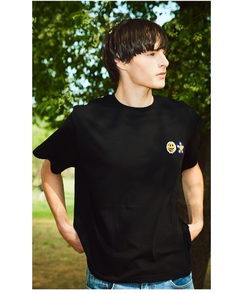 MISTERCHILD（ミスターチャイルド）の「A'GEM/9 × .kom『MISTER CHILD/ミスターチャイルド』DOUBLE LOGO T SHIRTS/ ダブル スマイル ロゴ 半袖 Tシャツ カットソー（Tシャツ/カットソー・メンズ・ホワイト/ブラック/パープル・L）」の16枚目の写真