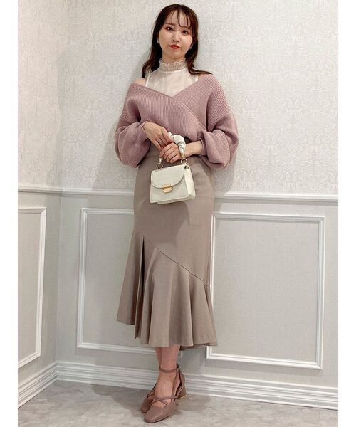 dazzlin（ダズリン）の「イレヘムナローフレアスカート（スカート・レディース・グリーン/ブラウン/ベージュ/その他1・SMALL/MEDIUM/LARGE）」の8枚目の写真