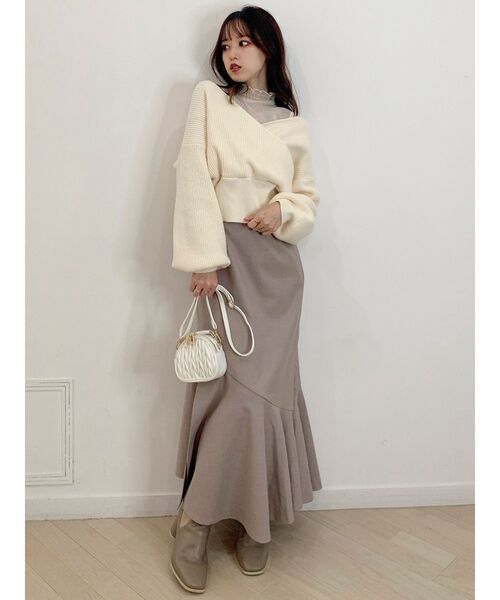 dazzlin（ダズリン）の「イレヘムナローフレアスカート（スカート・レディース・グリーン/ブラウン/ベージュ/その他1・SMALL/MEDIUM/LARGE）」の12枚目の写真