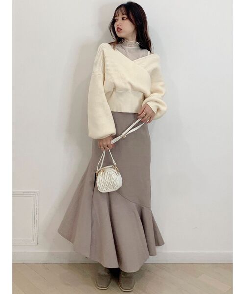 dazzlin（ダズリン）の「イレヘムナローフレアスカート（スカート・レディース・グリーン/ブラウン/ベージュ/その他1・SMALL/MEDIUM/LARGE）」の13枚目の写真