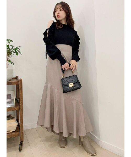 dazzlin（ダズリン）の「イレヘムナローフレアスカート（スカート・レディース・グリーン/ブラウン/ベージュ/その他1・SMALL/MEDIUM/LARGE）」の15枚目の写真