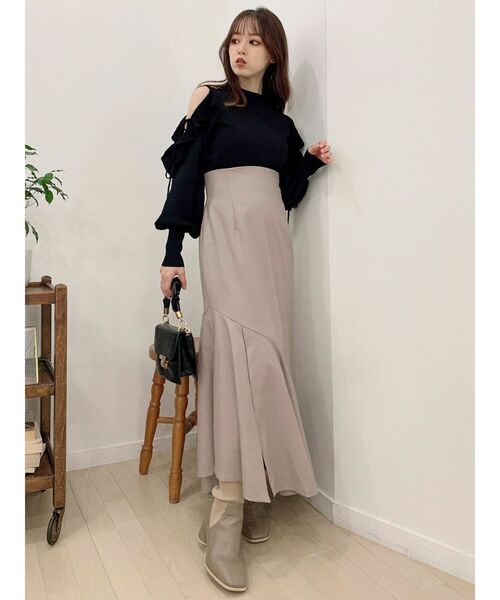 dazzlin（ダズリン）の「イレヘムナローフレアスカート（スカート・レディース・グリーン/ブラウン/ベージュ/その他1・SMALL/MEDIUM/LARGE）」の16枚目の写真