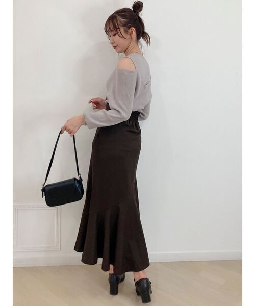 dazzlin（ダズリン）の「イレヘムナローフレアスカート（スカート・レディース・グリーン/ブラウン/ベージュ/その他1・SMALL/MEDIUM/LARGE）」の19枚目の写真