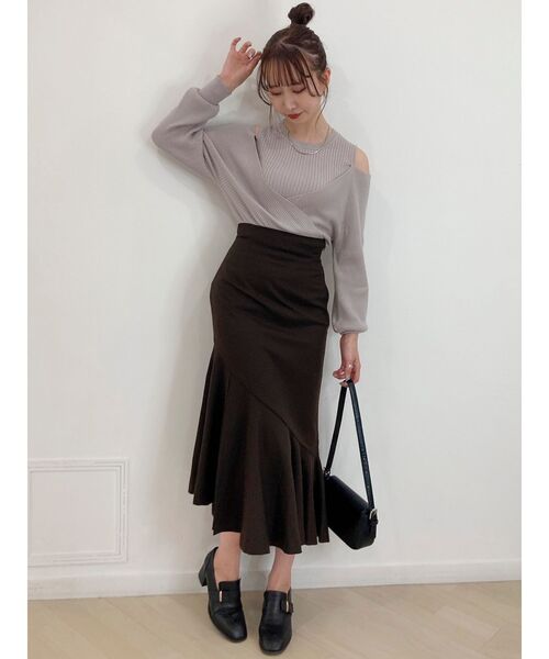 dazzlin（ダズリン）の「イレヘムナローフレアスカート（スカート・レディース・グリーン/ブラウン/ベージュ/その他1・SMALL/MEDIUM/LARGE）」の20枚目の写真