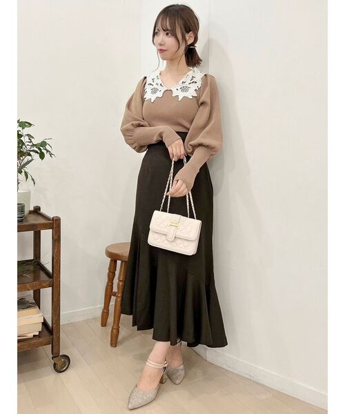 dazzlin（ダズリン）の「イレヘムナローフレアスカート（スカート・レディース・グリーン/ブラウン/ベージュ/その他1・SMALL/MEDIUM/LARGE）」の21枚目の写真