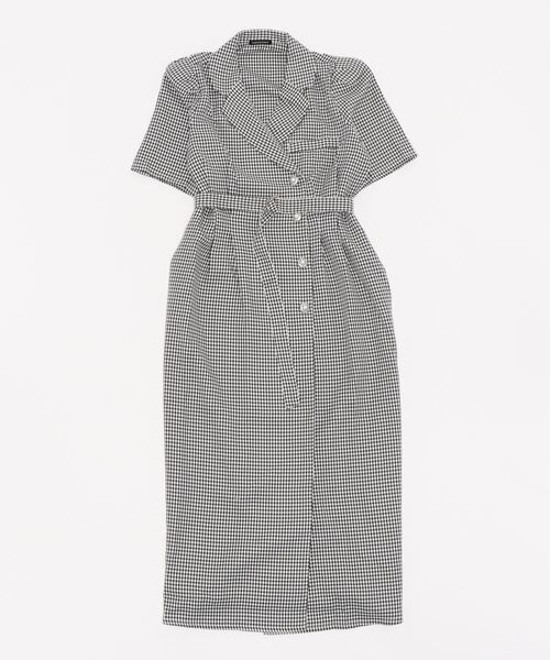 ANDGEEBEE（アンジービー）の「ビジュージャケットワンピ（ワンピース・レディース・グレー/ブラック×ホワイト・MEDIUM）」の3枚目の写真