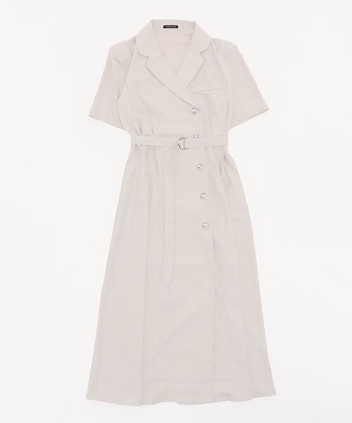 ANDGEEBEE（アンジービー）の「ビジュージャケットワンピ（ワンピース・レディース・グレー/ブラック×ホワイト・MEDIUM）」の4枚目の写真