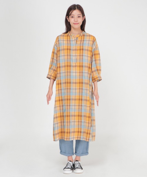 LBC(エルビーシー)の「ビッグチェックスキッパーワンピース(ワンピース・レディース・イエロー/ブルー・M/L)」の14枚目の写真