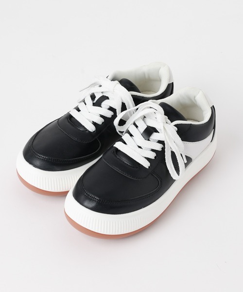 WEGO(ウィゴー)の「WEGO/ローテクスニーカー(スニーカー・レディース・ブラック/レッド/オフホワイト・MEDIUM/LARGE)」の4枚目の写真