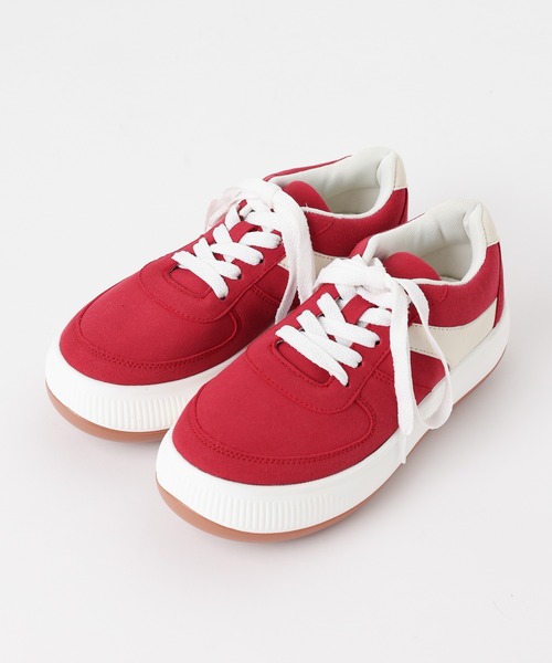 WEGO(ウィゴー)の「WEGO/ローテクスニーカー(スニーカー・レディース・ブラック/レッド/オフホワイト・MEDIUM/LARGE)」の8枚目の写真