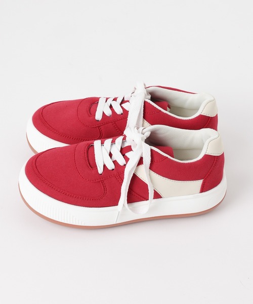 WEGO(ウィゴー)の「WEGO/ローテクスニーカー(スニーカー・レディース・ブラック/レッド/オフホワイト・MEDIUM/LARGE)」の5枚目の写真