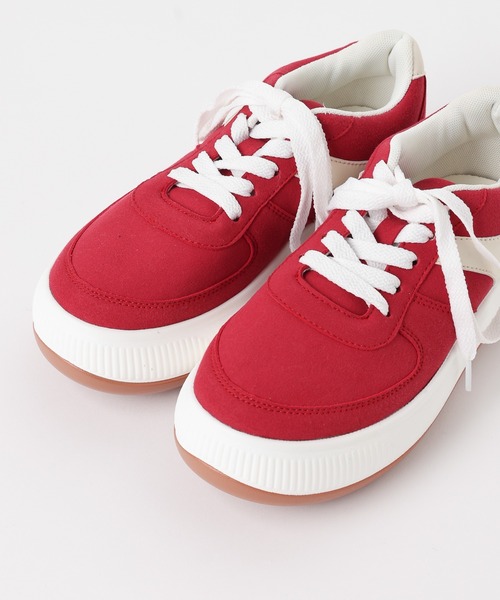 WEGO(ウィゴー)の「WEGO/ローテクスニーカー(スニーカー・レディース・ブラック/レッド/オフホワイト・MEDIUM/LARGE)」の10枚目の写真