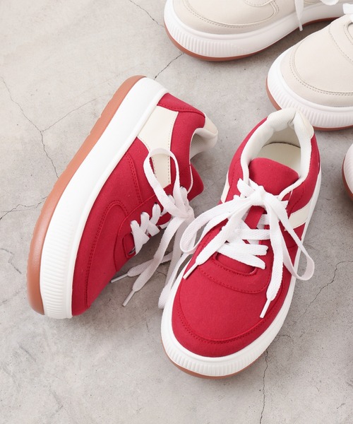 WEGO(ウィゴー)の「WEGO/ローテクスニーカー(スニーカー・レディース・ブラック/レッド/オフホワイト・MEDIUM/LARGE)」の15枚目の写真